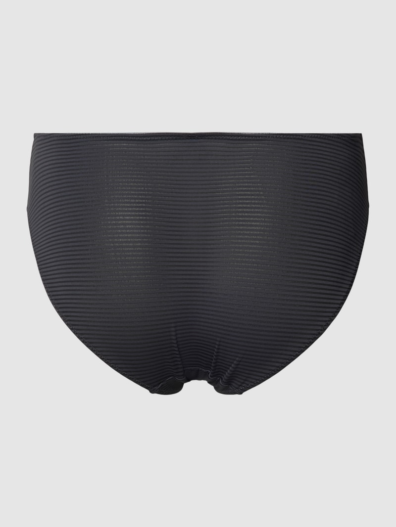 Slip in semitransparentem Look mit Streifenmuster in anthrazit