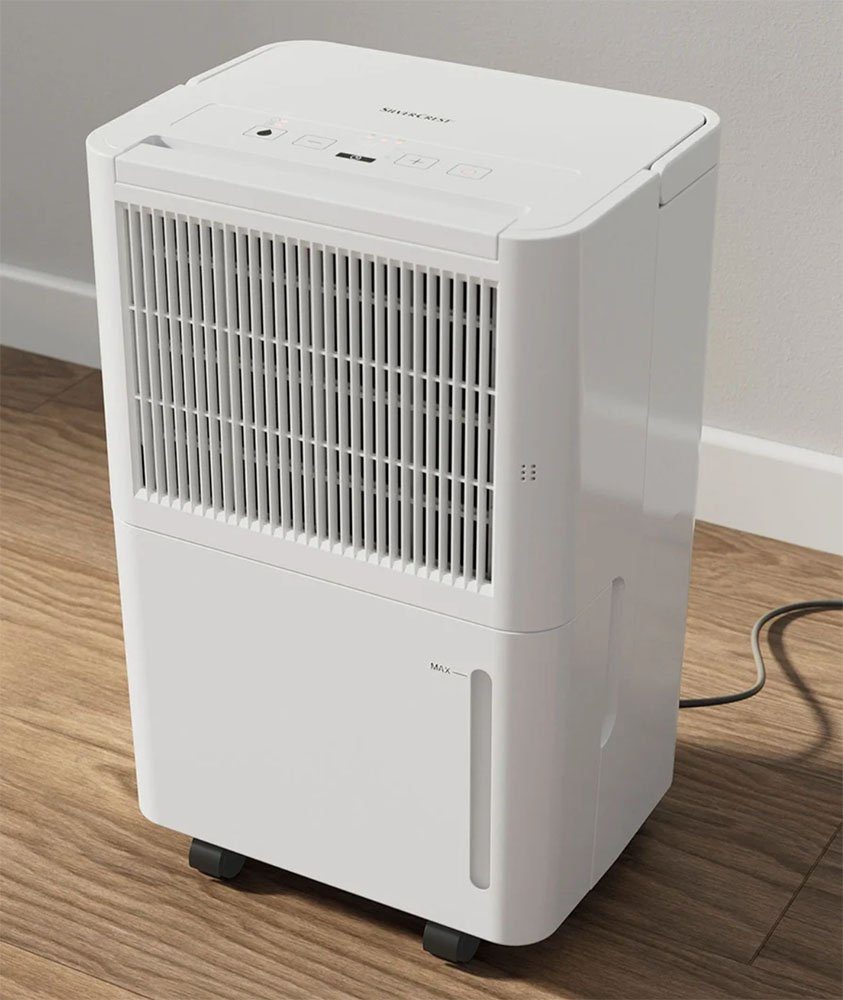 SilverCrest Luftentfeuchter SLE 200 B2, 10 Liter/24h, 245 Watt, Entfeuchtung 10,00 l/Tag, Tank 2,10 l