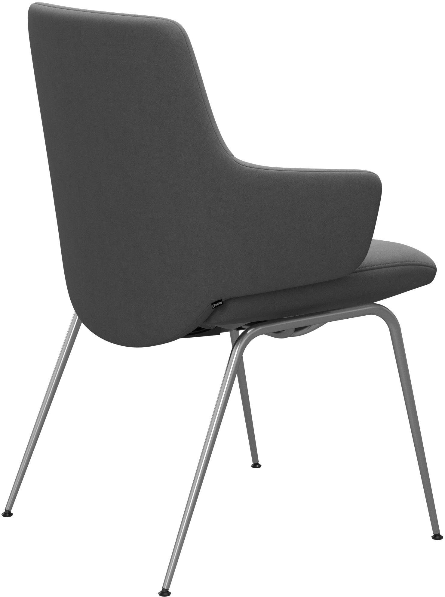 Stressless® Polsterstuhl Laurel, Low Back mit Armlehne, Größe L, mit Beinen aus Stahl in Chrom glänzend