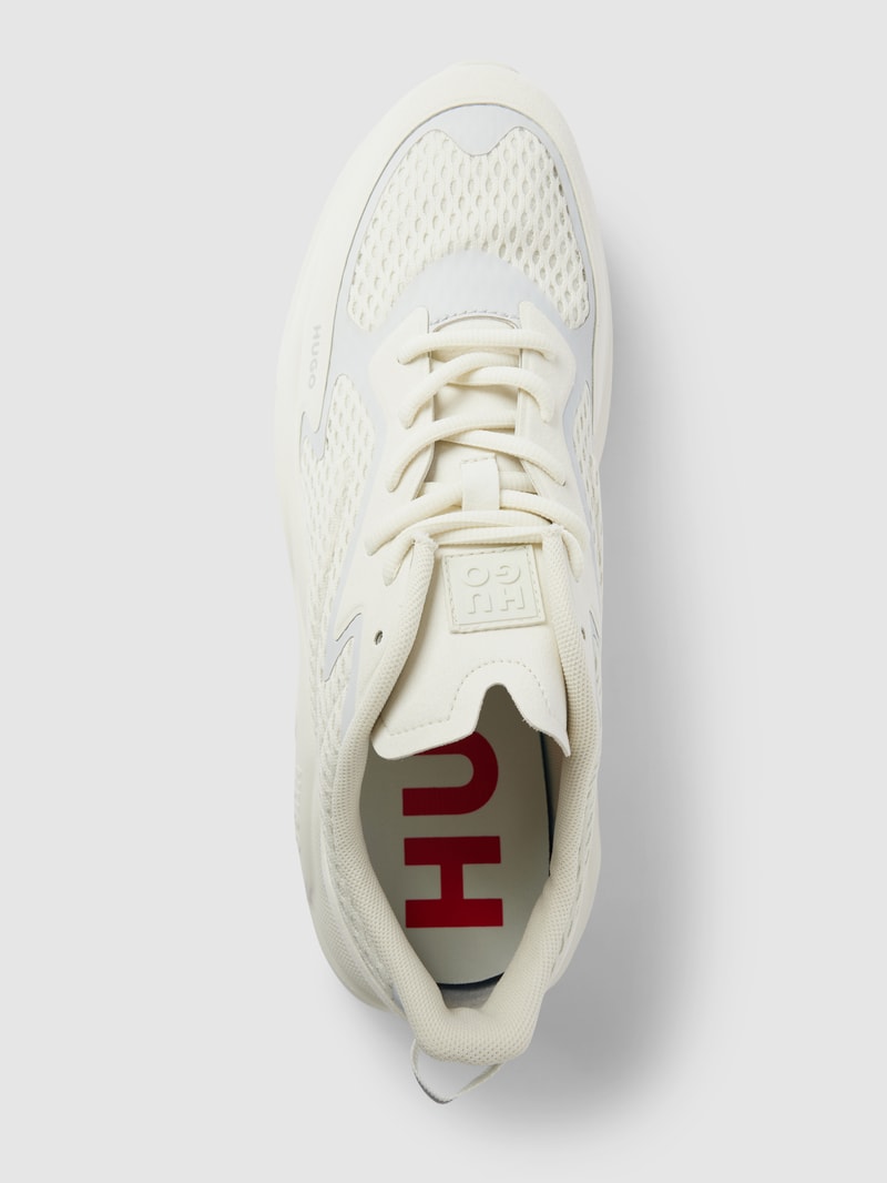 Sneaker mit Label-Details Modell 'Leon' in weiß