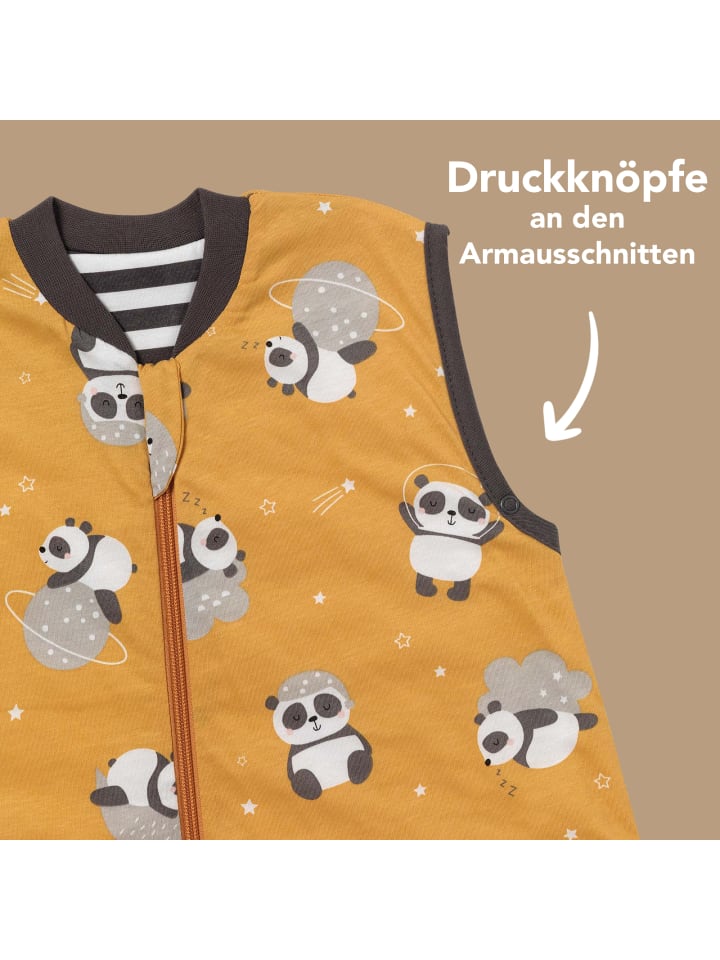 Schlummersack Schlafsack mit Füßen und umklappbaren Bündchen 1.0 TOG in Gold günstig kaufen