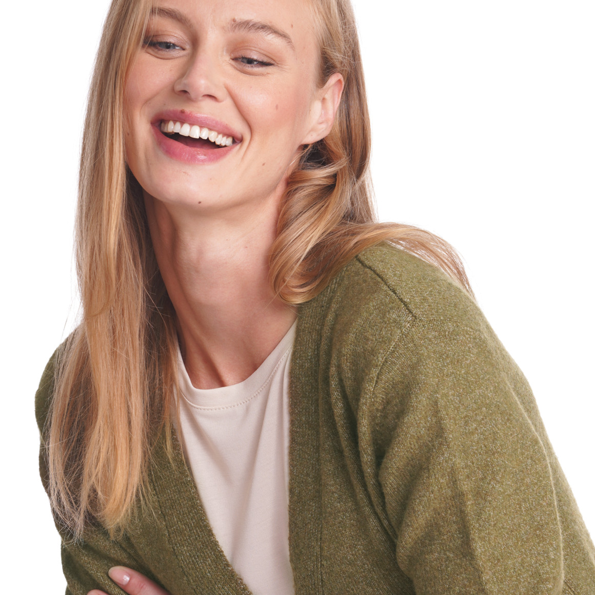 Damen Strickjacke meliert