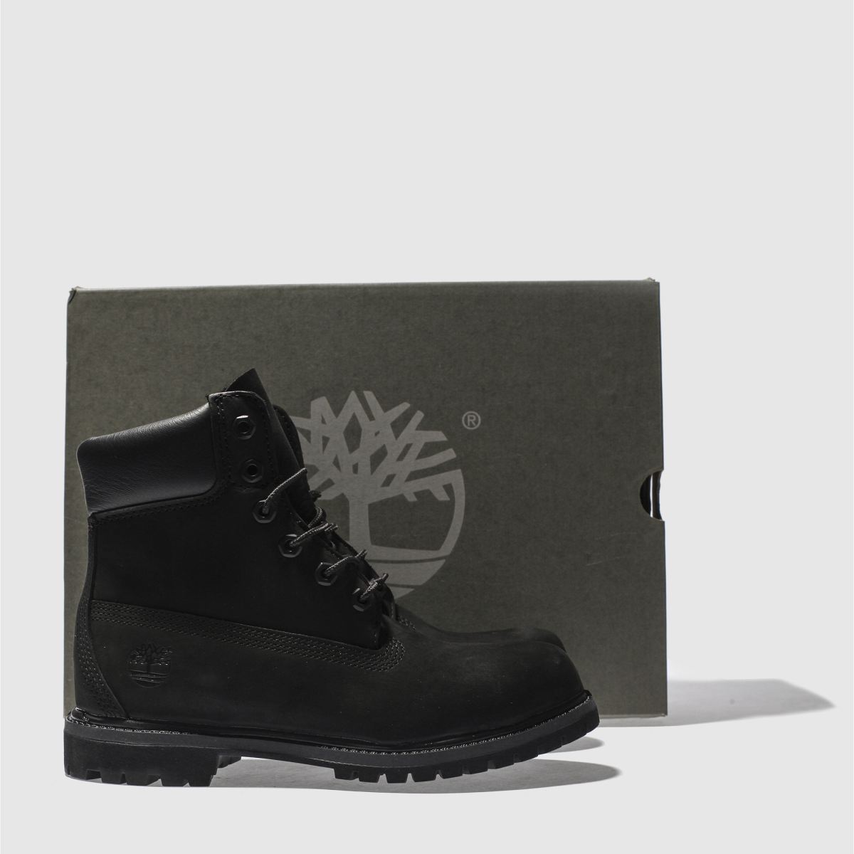 Timberland – Svarta premiumstövlar med 6 tums längd