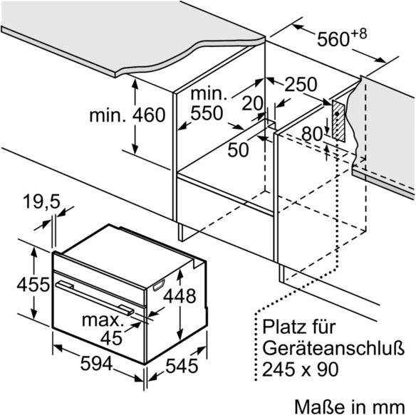 SIEMENS Einbau-Mikrowelle CF634AGS1, Mikrowelle, 36 l