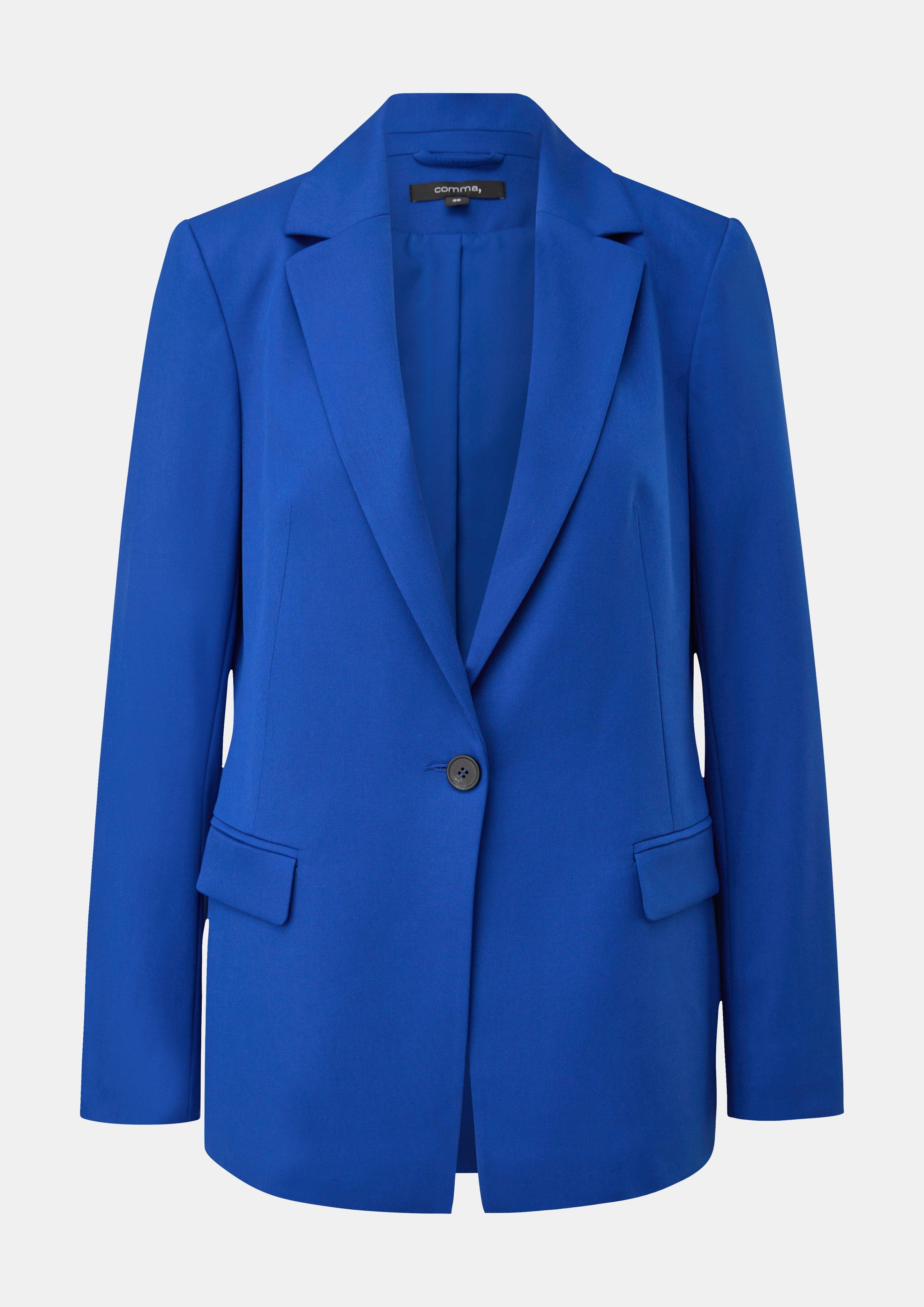 Blazer aus Viskosemix - ozeanblau