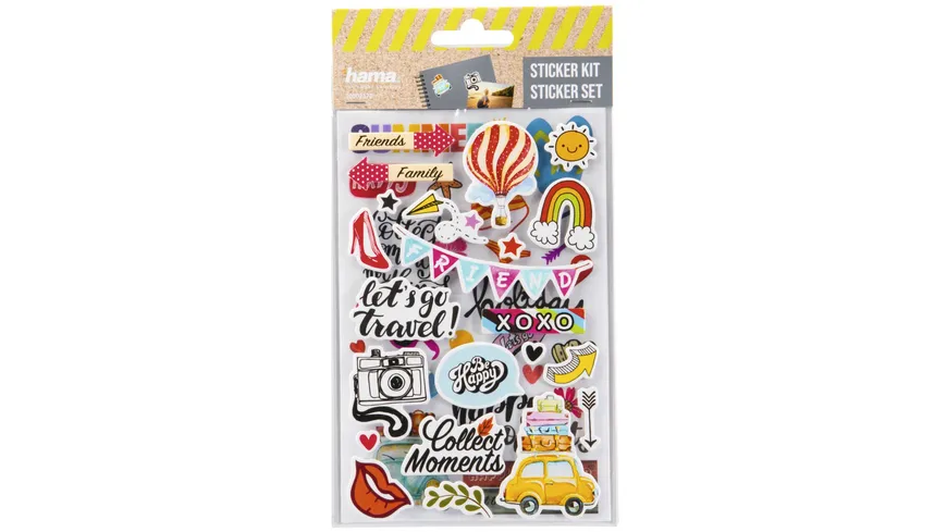 Sticker-Set, Display mit verschiedenen Designs, sortiert