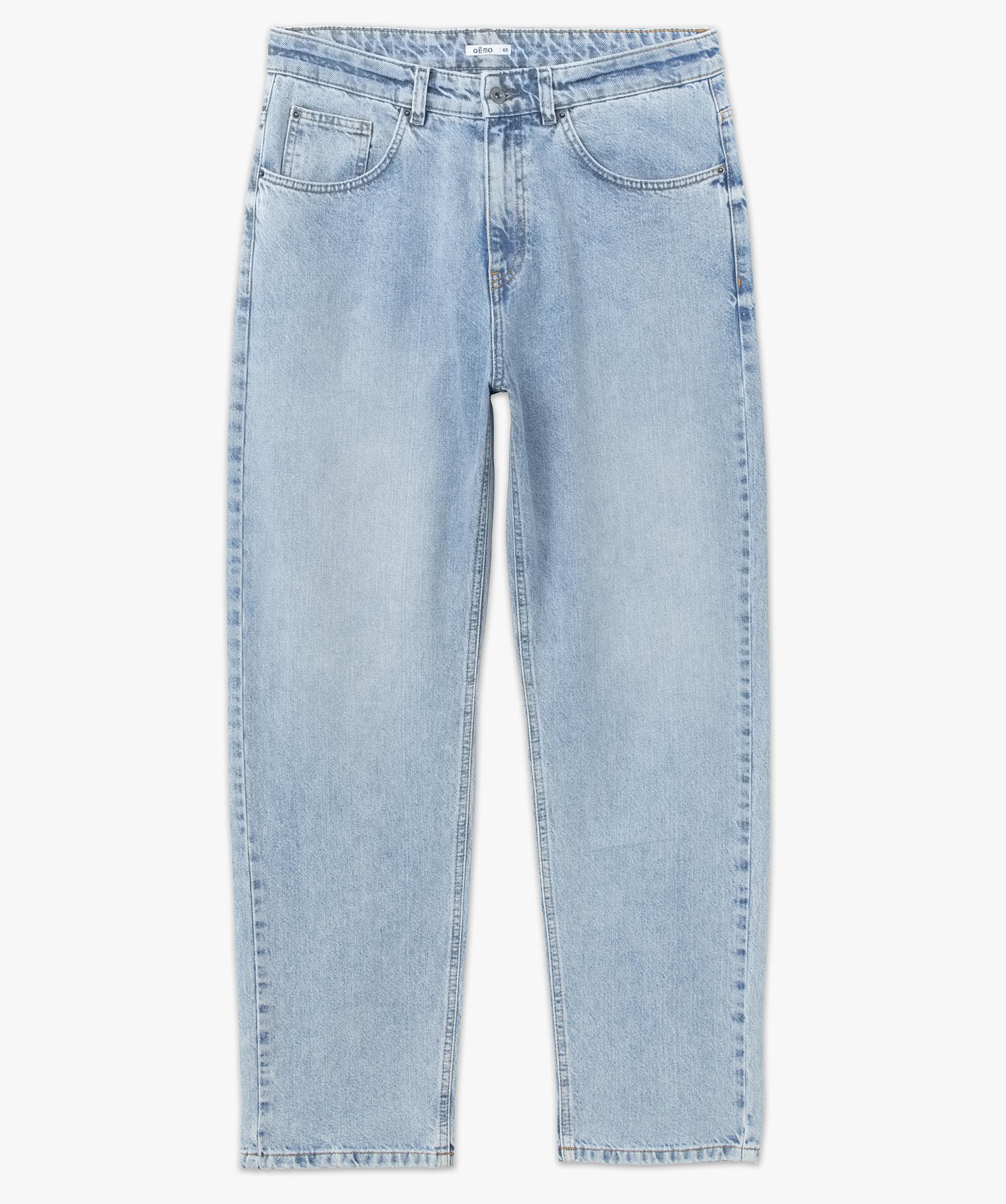 Jean homme loose délavé bleach | GEMO