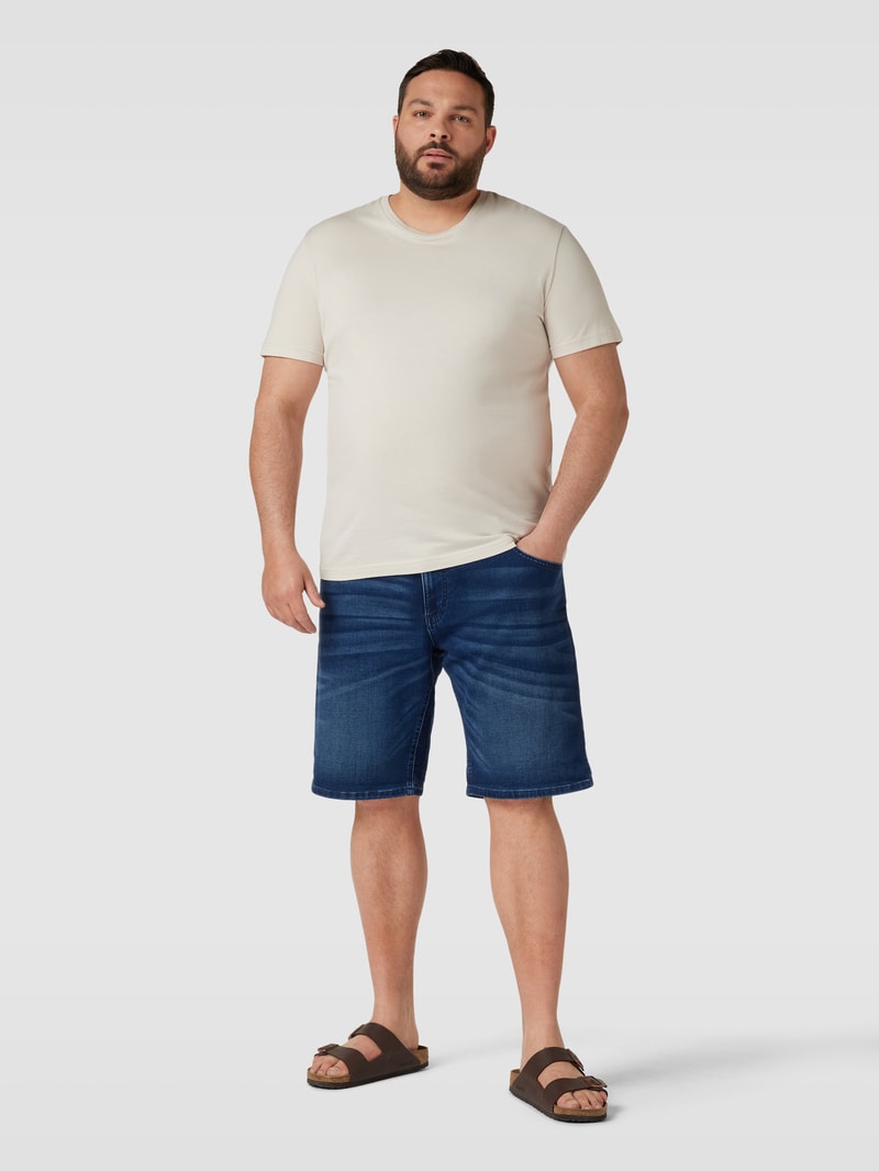 PLUS SIZE Jeansshorts mit Gesäßtaschen in marineblau meliert