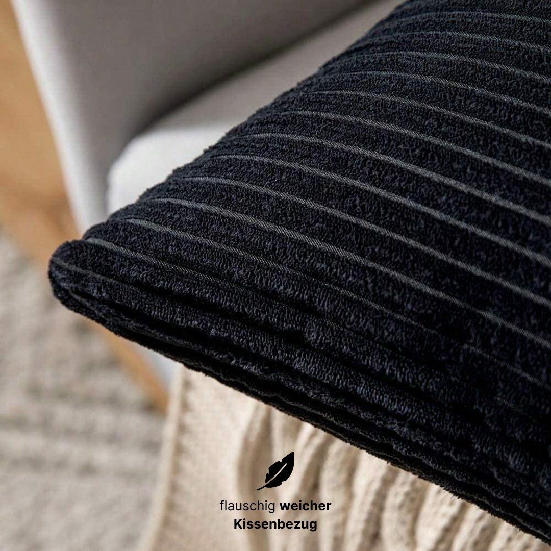 Kissenbezug Premium Kopfkissenbezug, Dekokissen Sofakissen, Dekorativ Couchkissen, Nova Home (1 Stück)