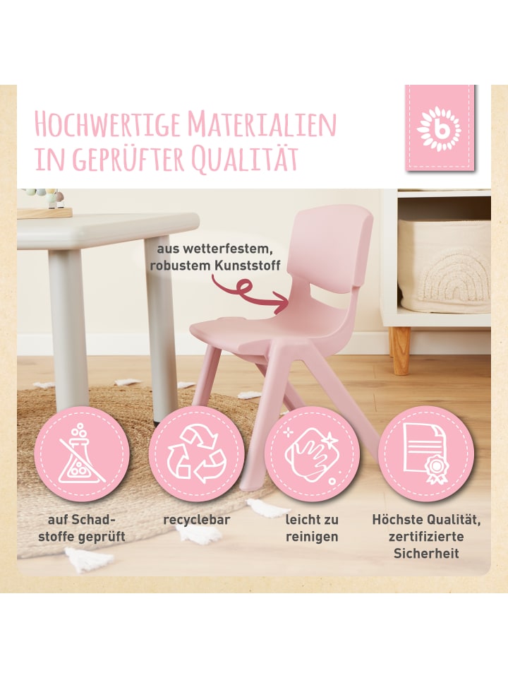 Bieco Spielwaren Kinderstuhl bis 80 kg belastbar in Rosa günstig kaufen onesize