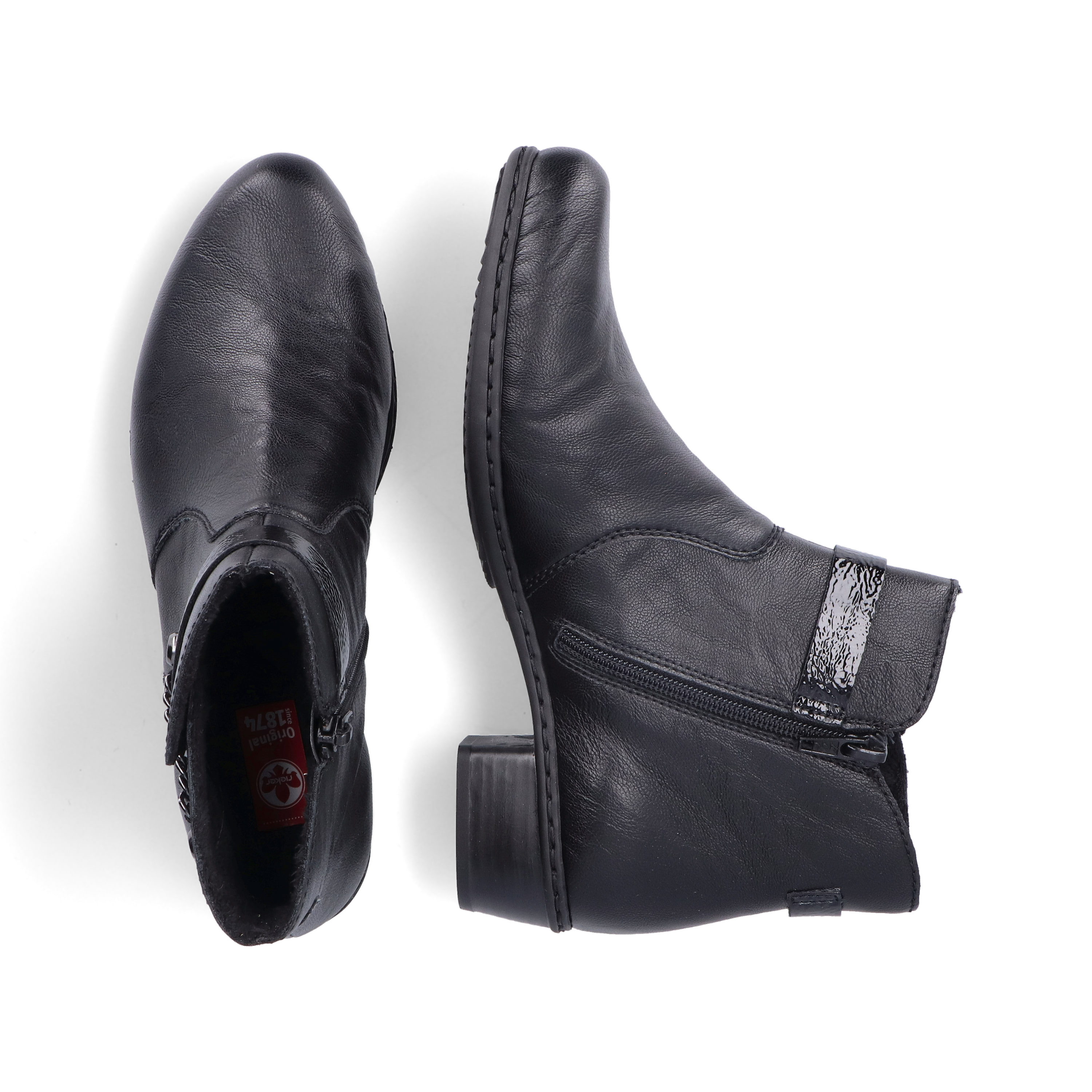 Rieker Damen Stiefeletten tiefschwarz