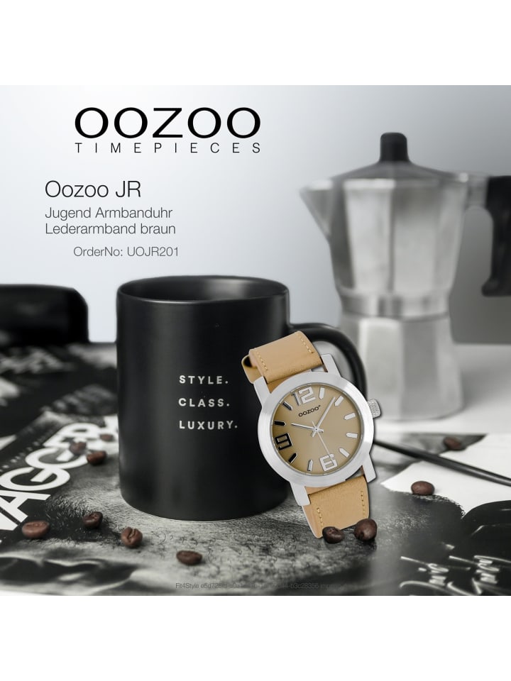 Oozoo Analog-Armbanduhr Oozoo JR braun, beige mittel (ca. 38mm) günstig kaufen onesize