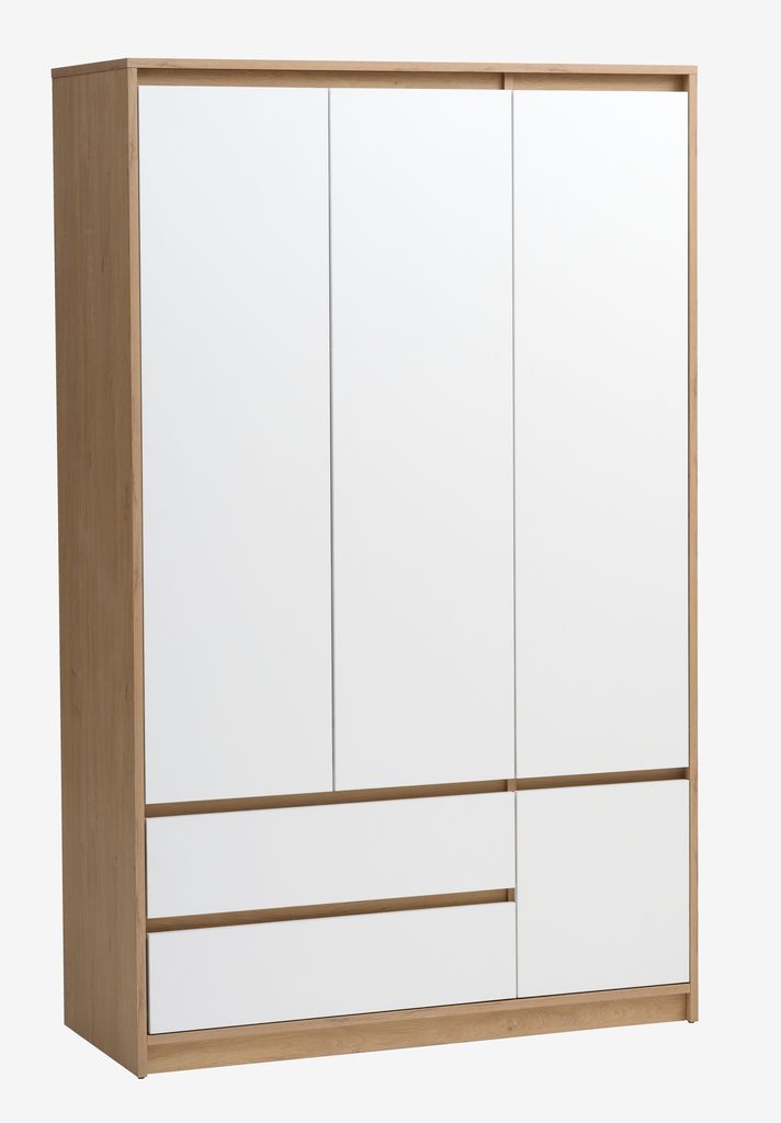 BILLUND BILLUND skap 119x193 i hvit/eik
