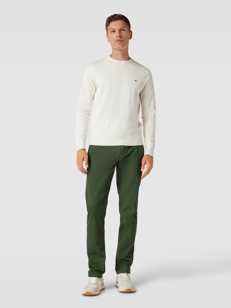 Stoffhose mit französischen Eingrifftaschen in bottle