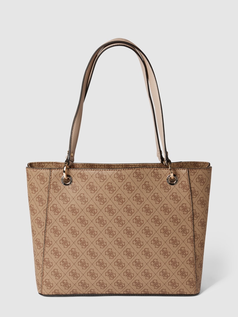 Shopper mit Label-Detail Modell 'NOELLE' in hellbraun