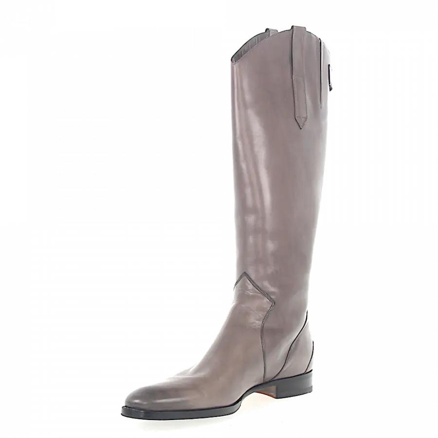 Santoni - Stiefel Kalbsleder - grau