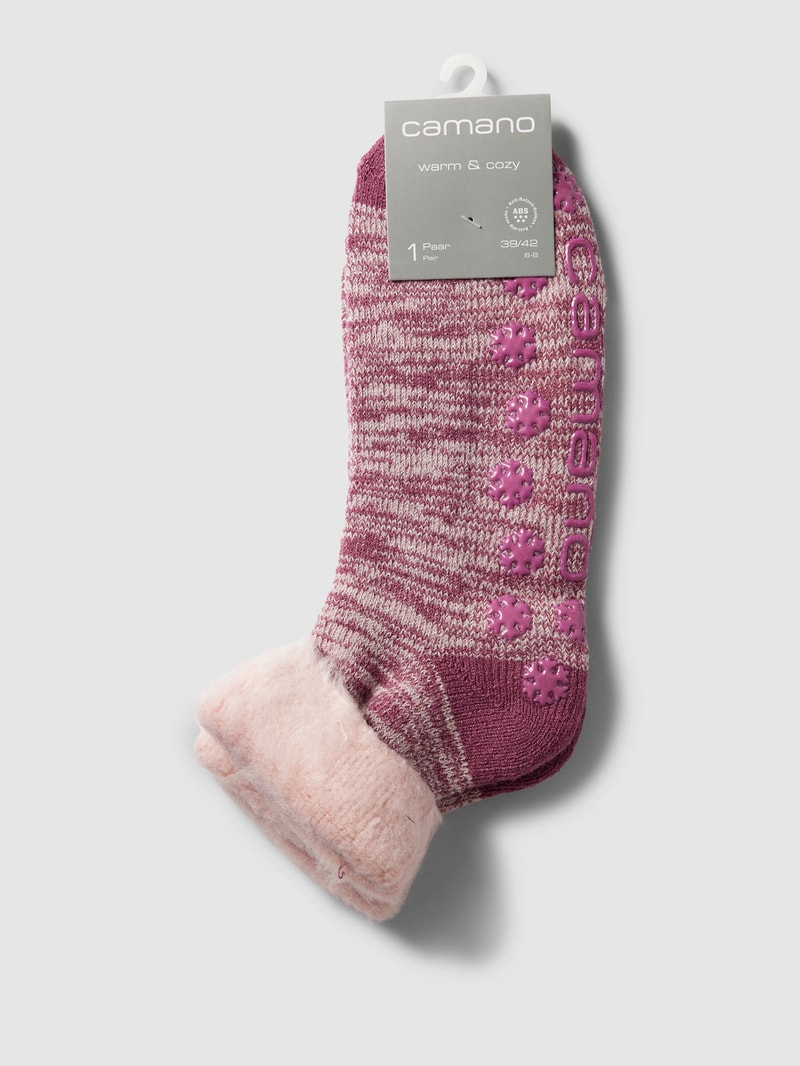 Socken mit Allover-Muster Modell 'WARM-UP' in bordeaux rot