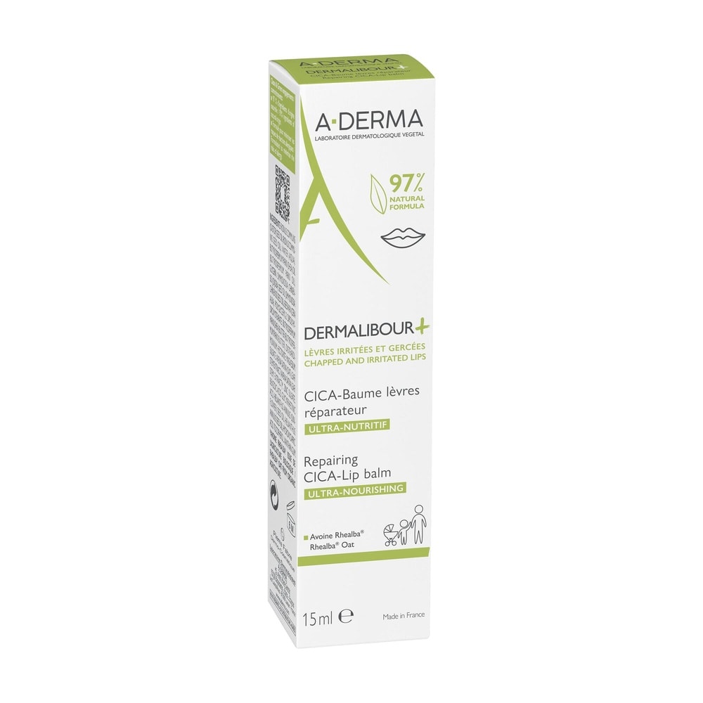 A-Derma Dermalibour+ - CICA-Baume lèvres réparat eur 15ml Baume lèvres