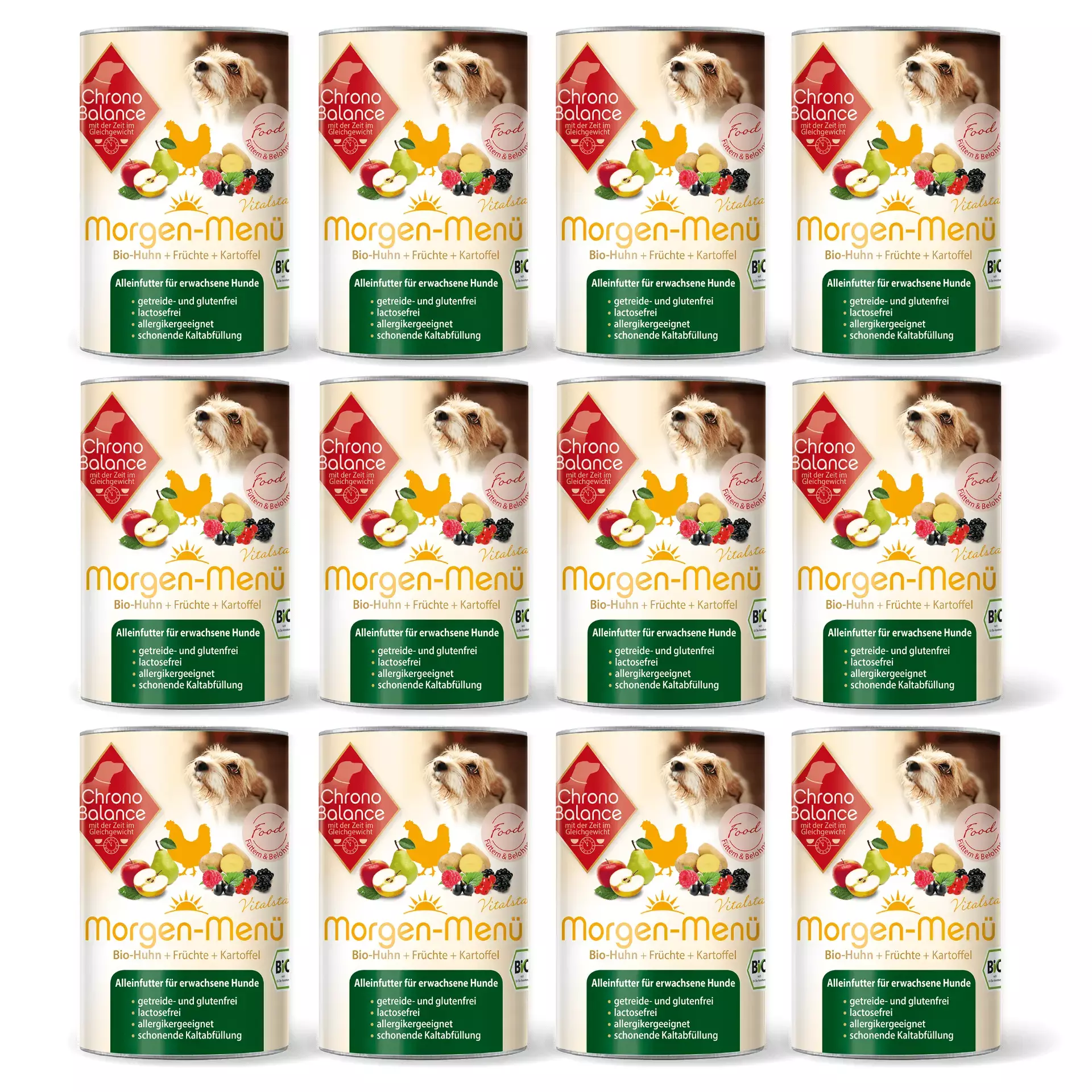 ChronoBalance Hundenassfutter ChronoBalance Morgen Menü Huhn mit Früchten und Kartoffeln