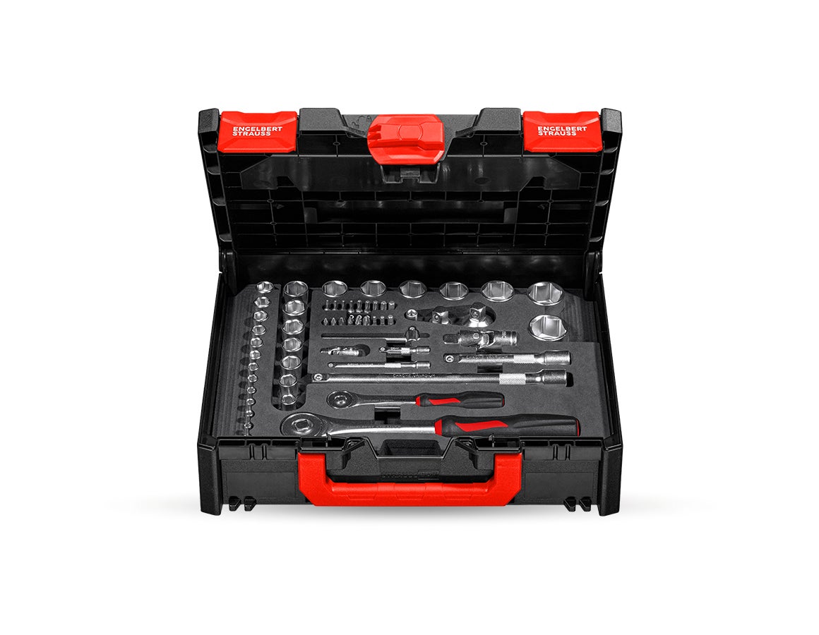 Steckschlüssel-Satz lockfix 1/4+1/2 in STRAUSSbox