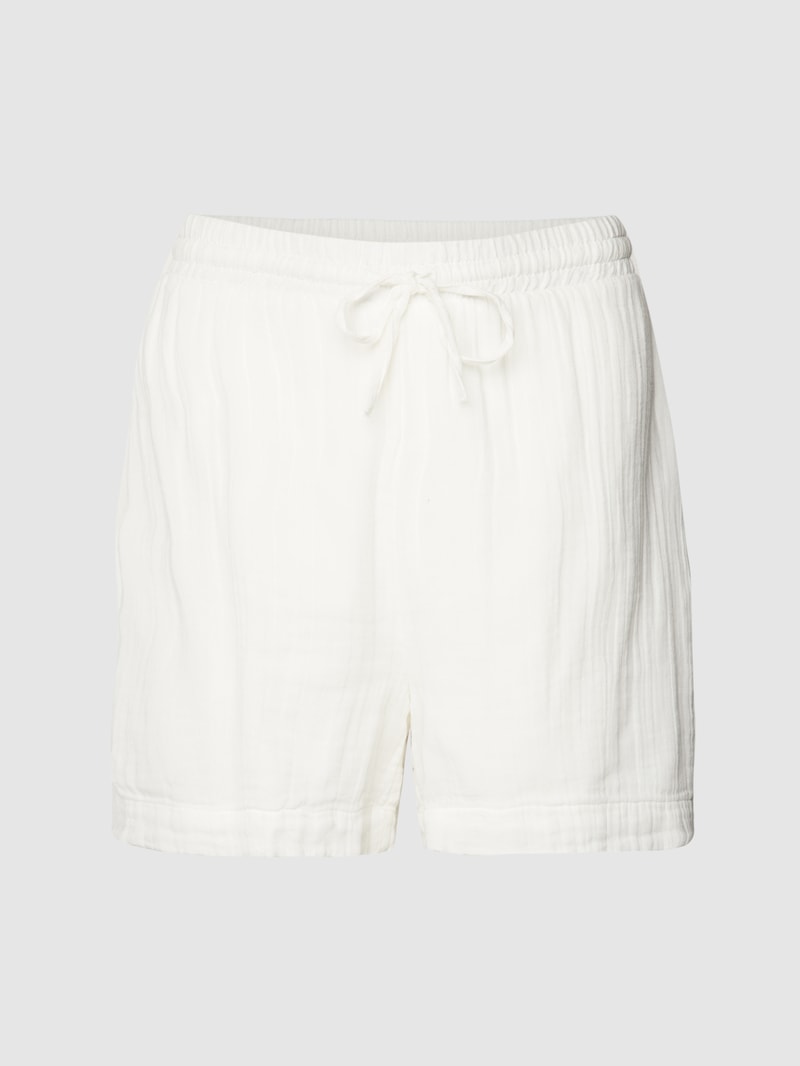 Shorts mit Plisseefalten Modell 'TINA' in weiß