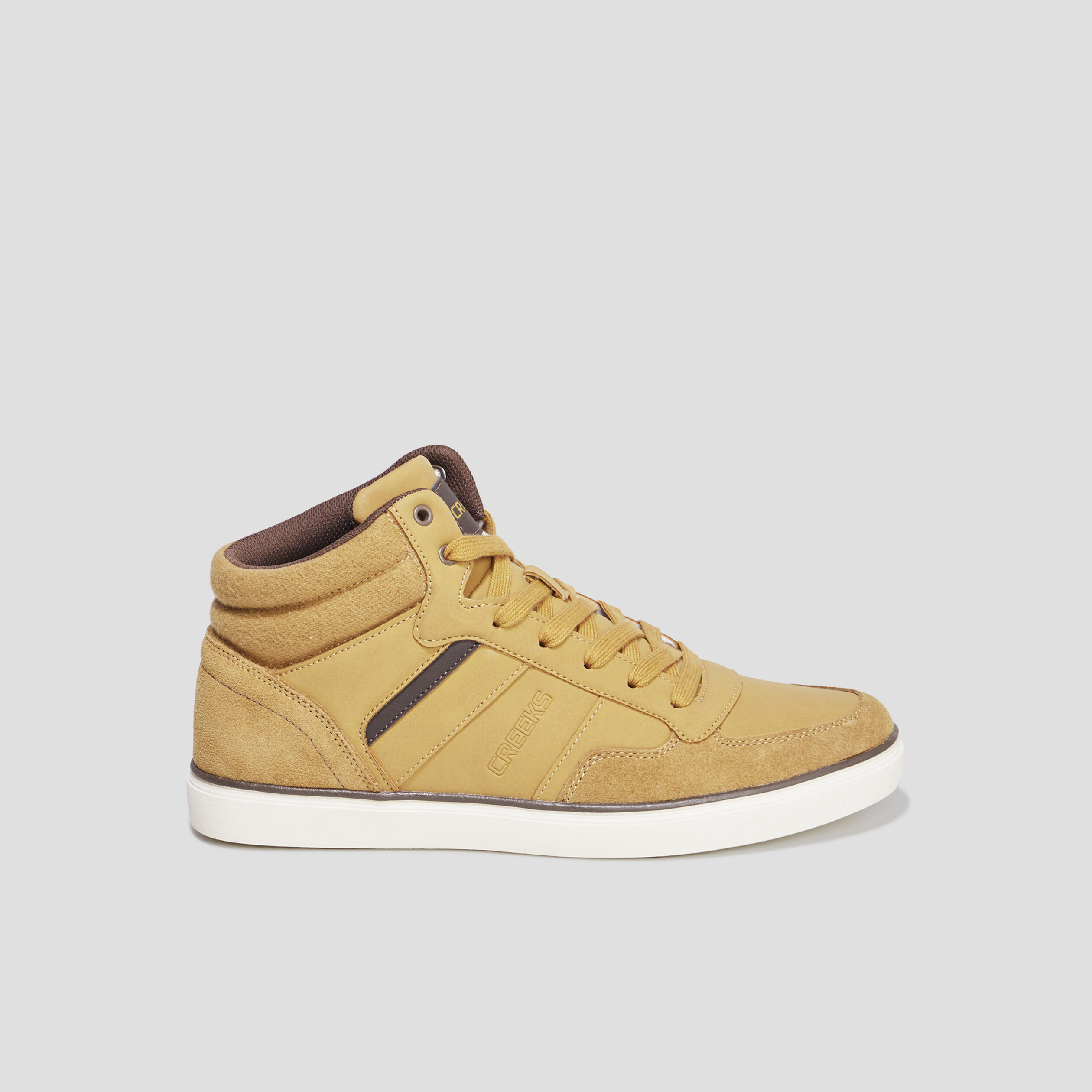 Baskets montantes à lacets Creeks Kibo jaune homme | La Halle