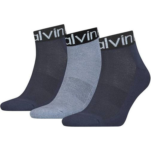 Calvin Klein Socken CK Men Quarter 3P Logo Welt 3er Pack