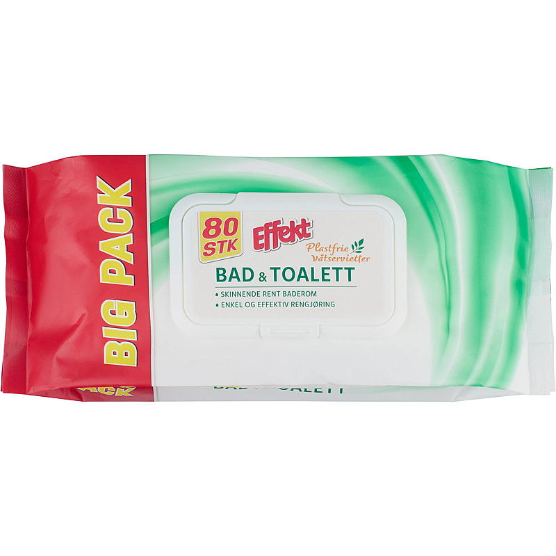 Effekt Engangsklut 80 stk bad, Effekt