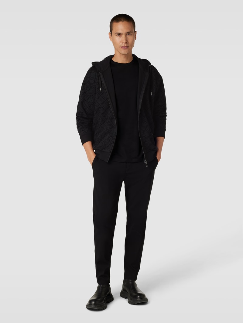 Sweatjacke mit Logo-Muster Modell 'cataldo' in schwarz