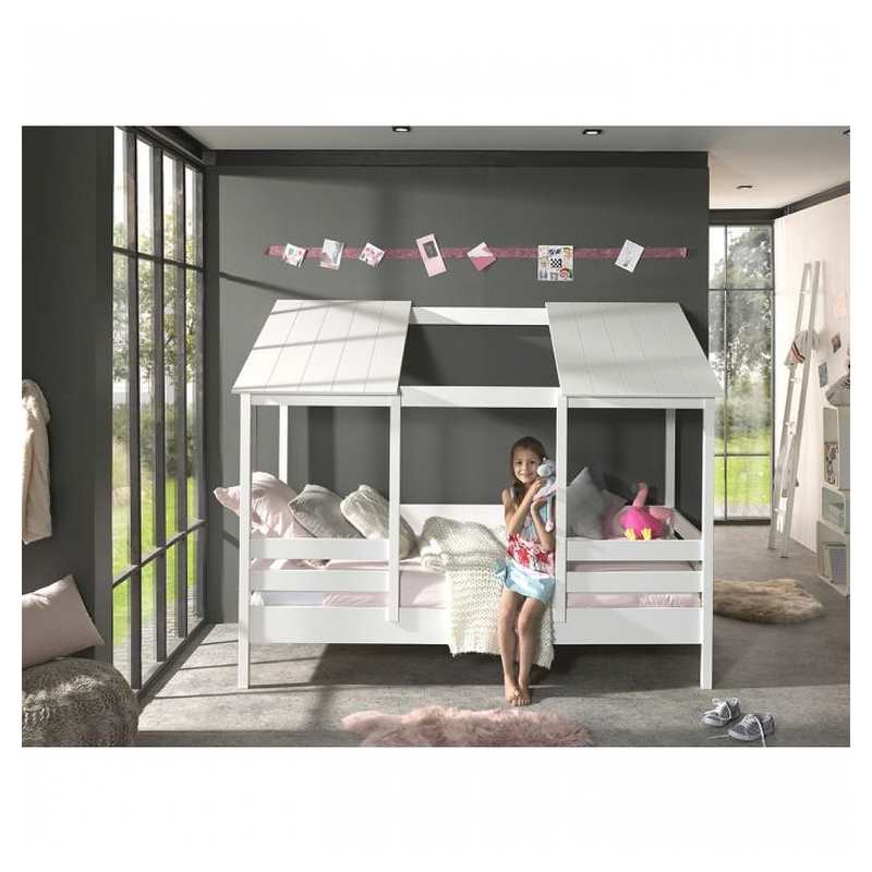 Lit cabane 90x200cm HESTER