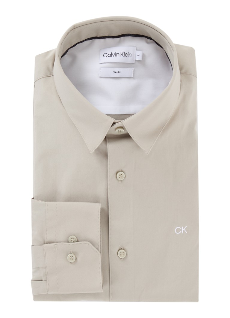 Calvin Klein Poplin slim fit košulja s logom
