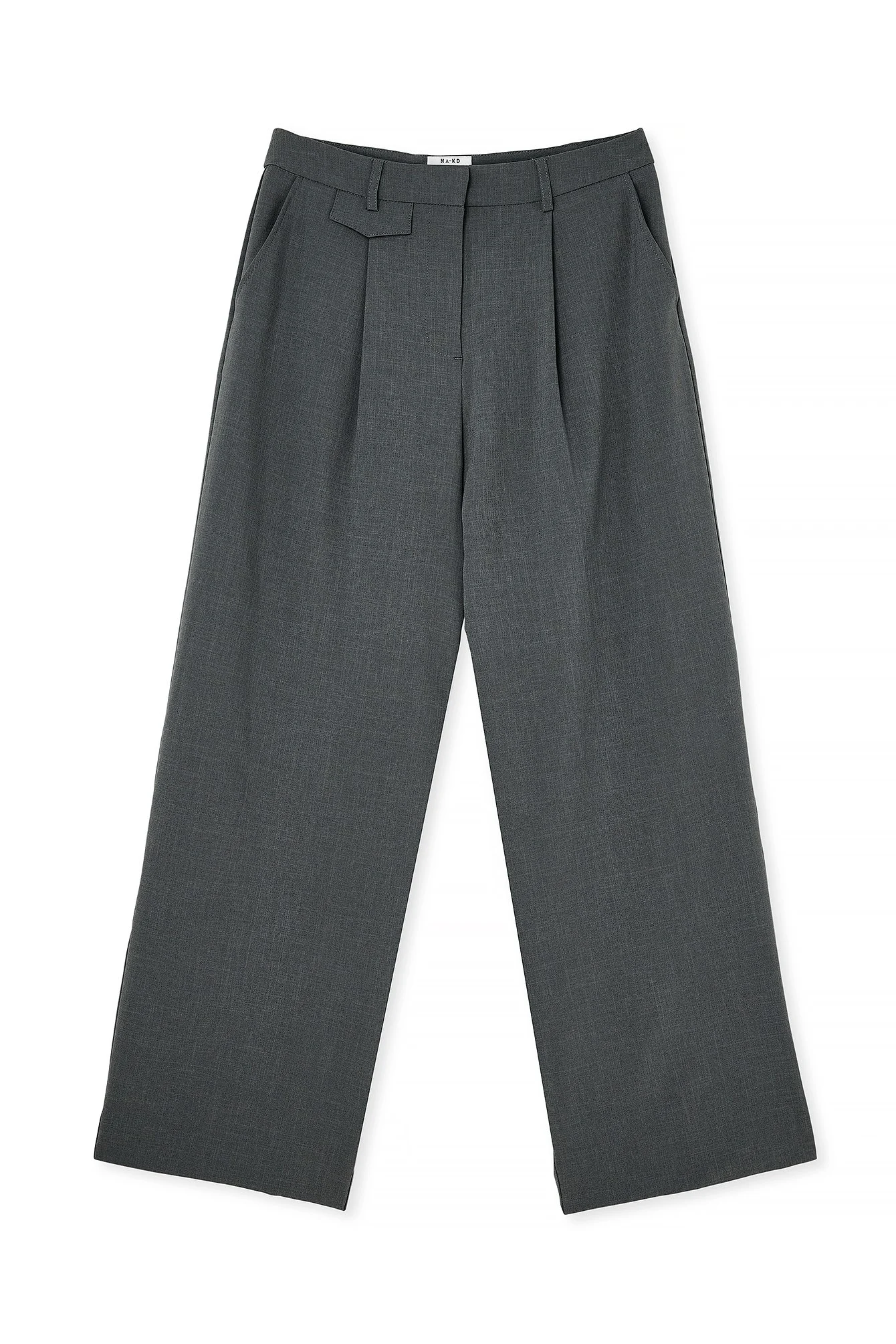 Anzughose mit mittlerer Taille und Fronttaschen