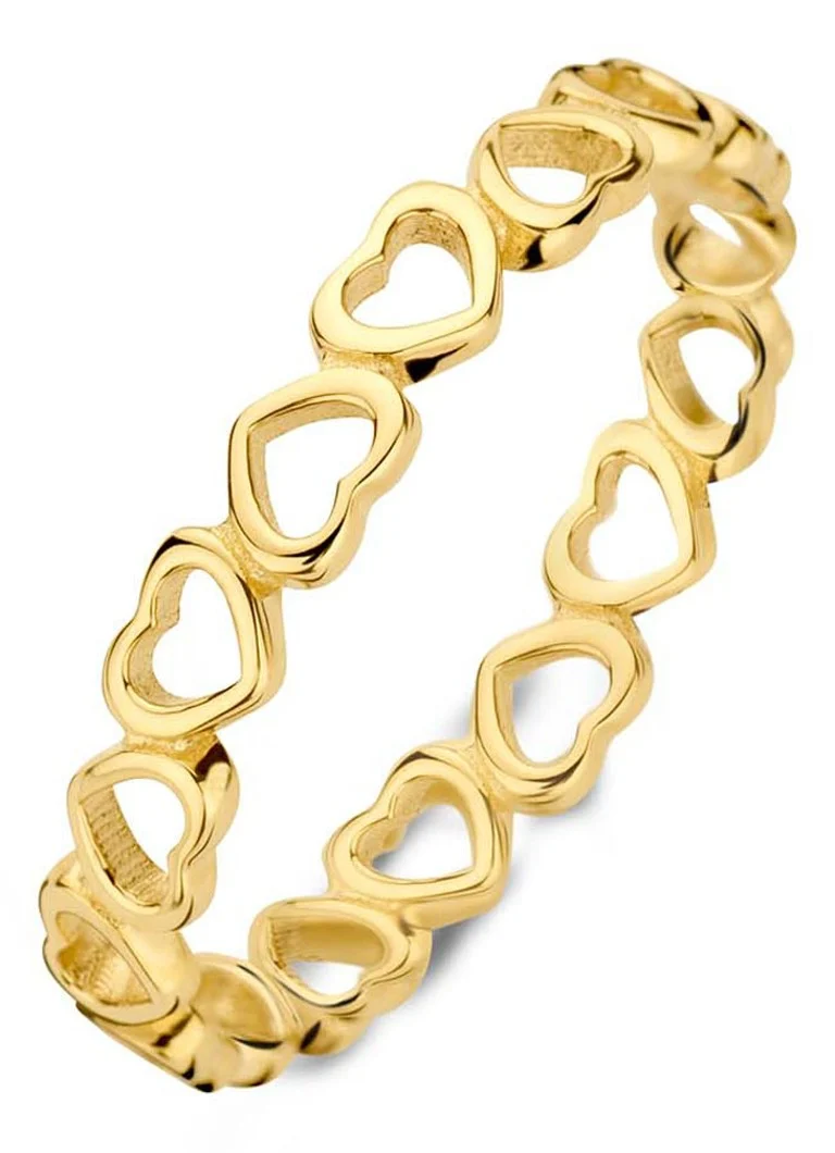 Inel Jackie Corazón din aur galben de 14k