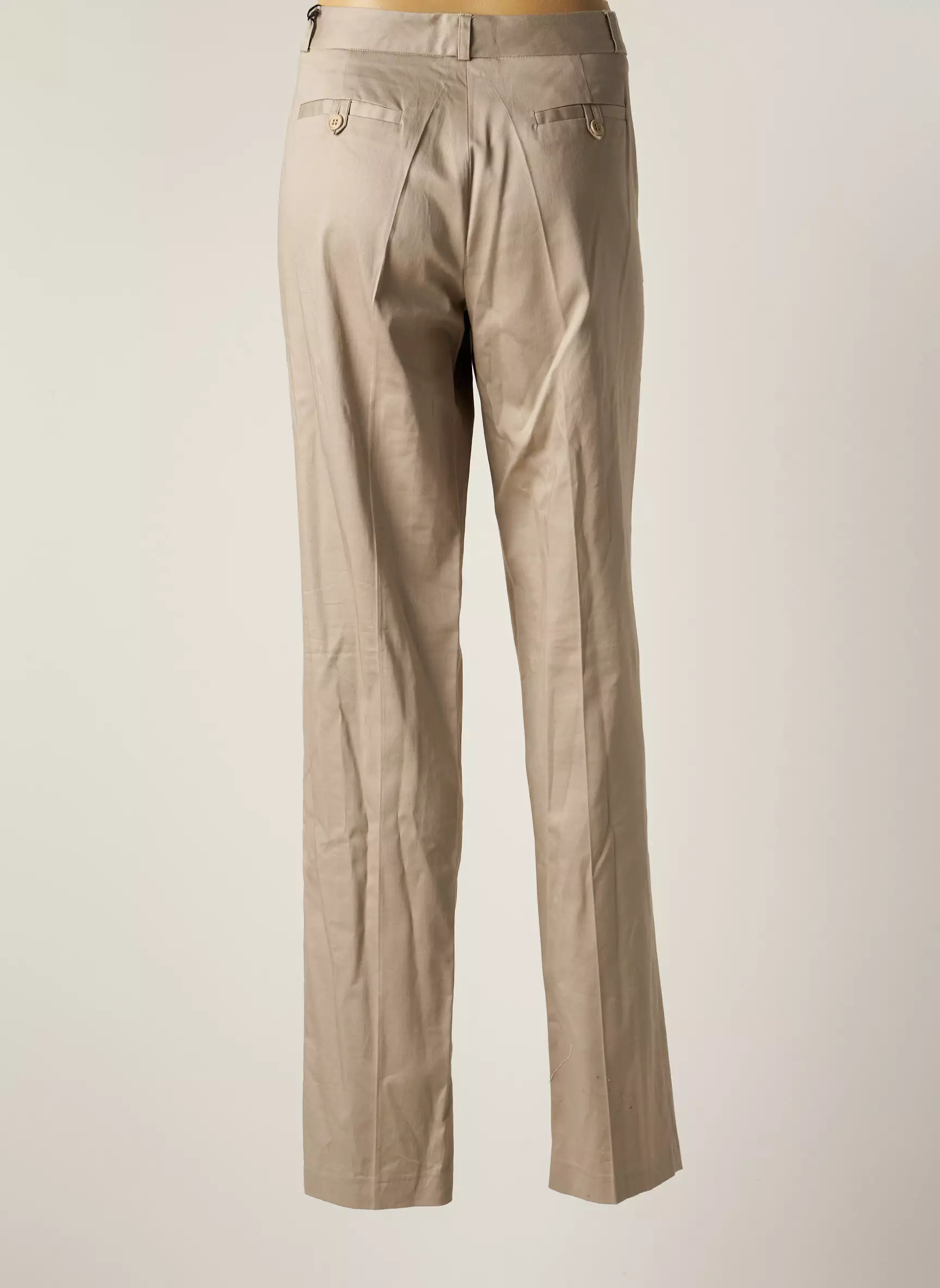 Kacy Pantalons Chino Femme couleur beige