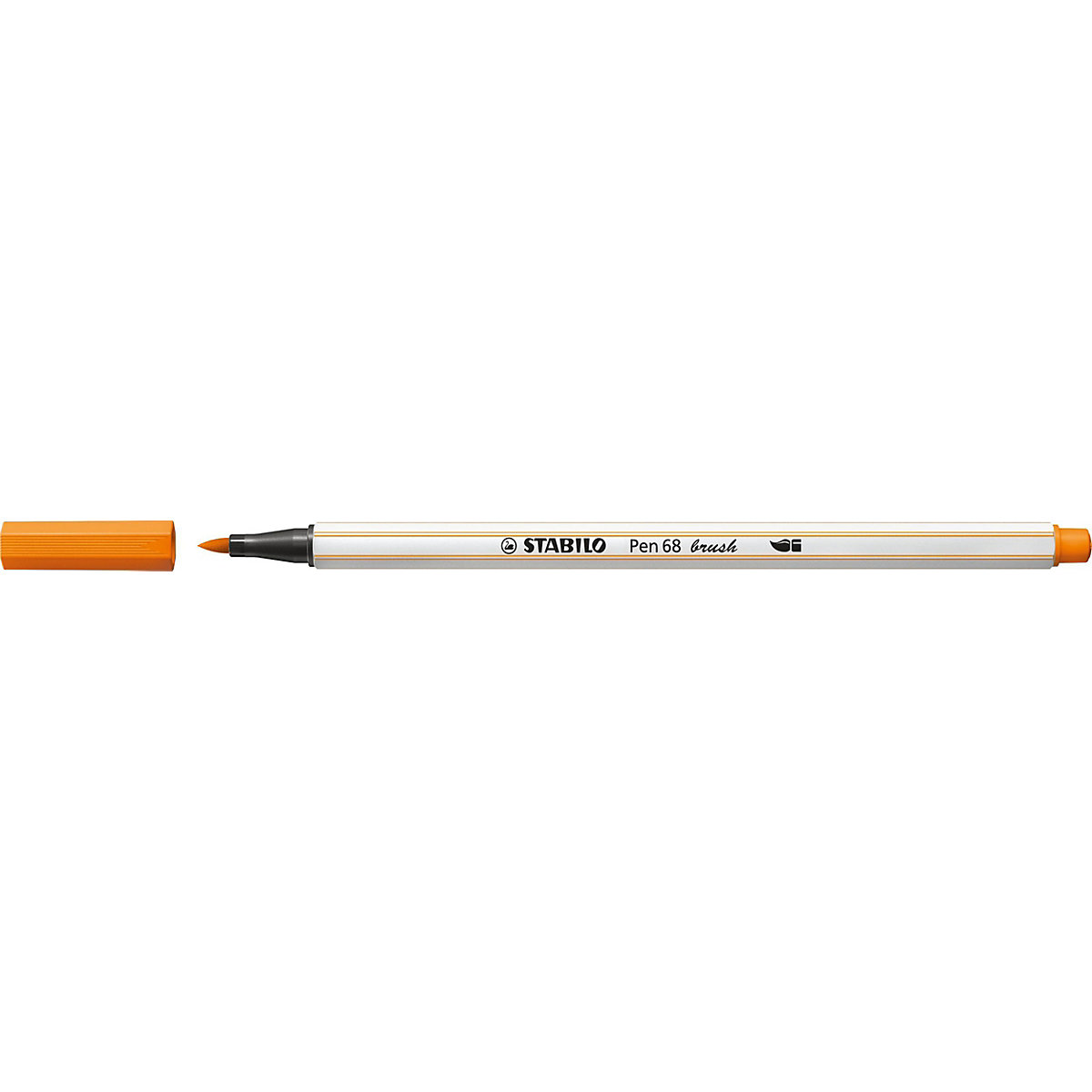 Premium-Filzstift Pen 68 brush, Pinselspitze für variable Strichstärken, orange