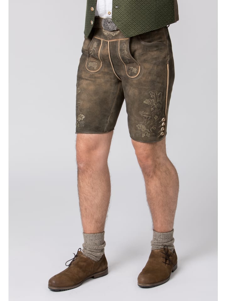 Stockerpoint Stockerpoint Trachtenlederhose Bastian in kiesel gespeckt günstig kaufen