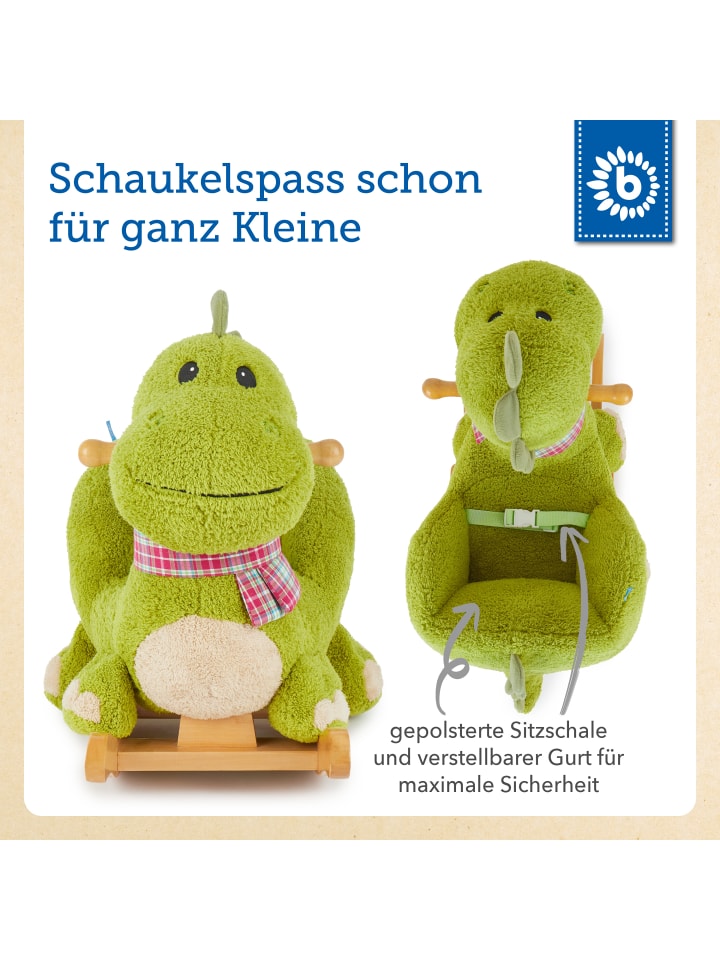 Bieco Spielwaren Plüsch Schaukeltier Dino in Grün günstig kaufen onesize
