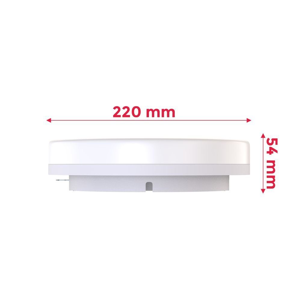 B.K.Licht Deckenleuchte LED Deckenlampe IP54 13W 4.000K Bad Ø22cm - BKL1171, LED fest integriert, Neutralweiß, spritzwassergeschützt Badezimmerlampe Badleuchte