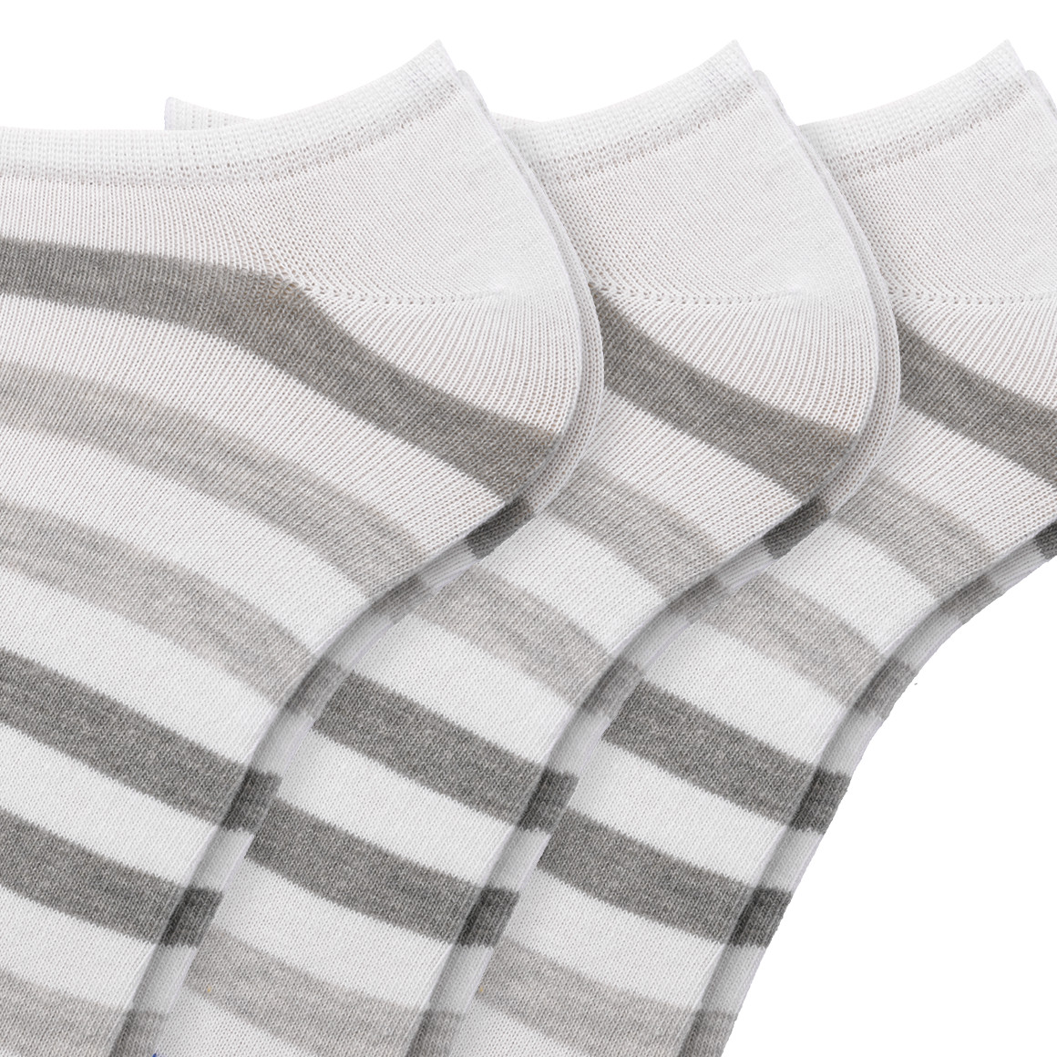 3 Paar Herren Sneaker-Socken im Streifen-Look