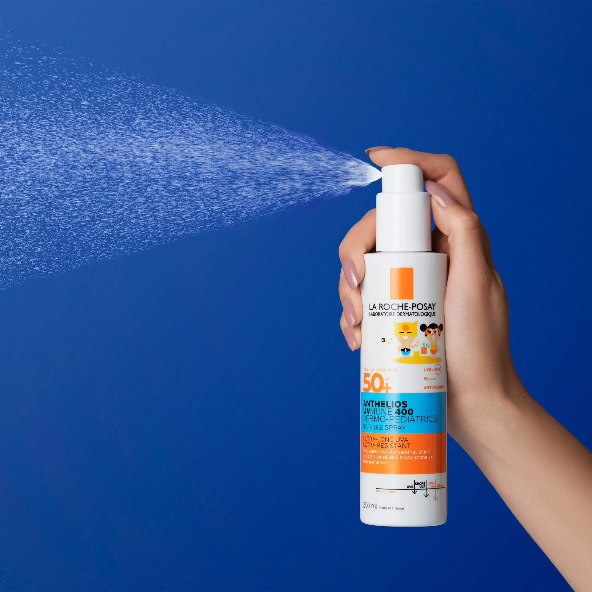 Anthelios UVMune 400 Invisible Spray Dermo-Pediatrics Child SPF50+ - Children's Sunscreen, High Protection Body Sun Spray, Children's Products
