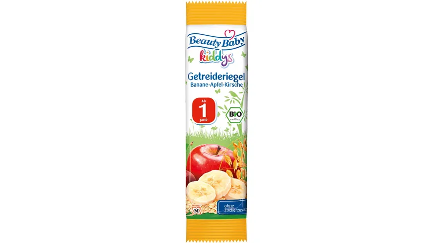 Beauty Baby Kiddys Bio Getreideriegel Banane-Apfel-Kirsch 25 g