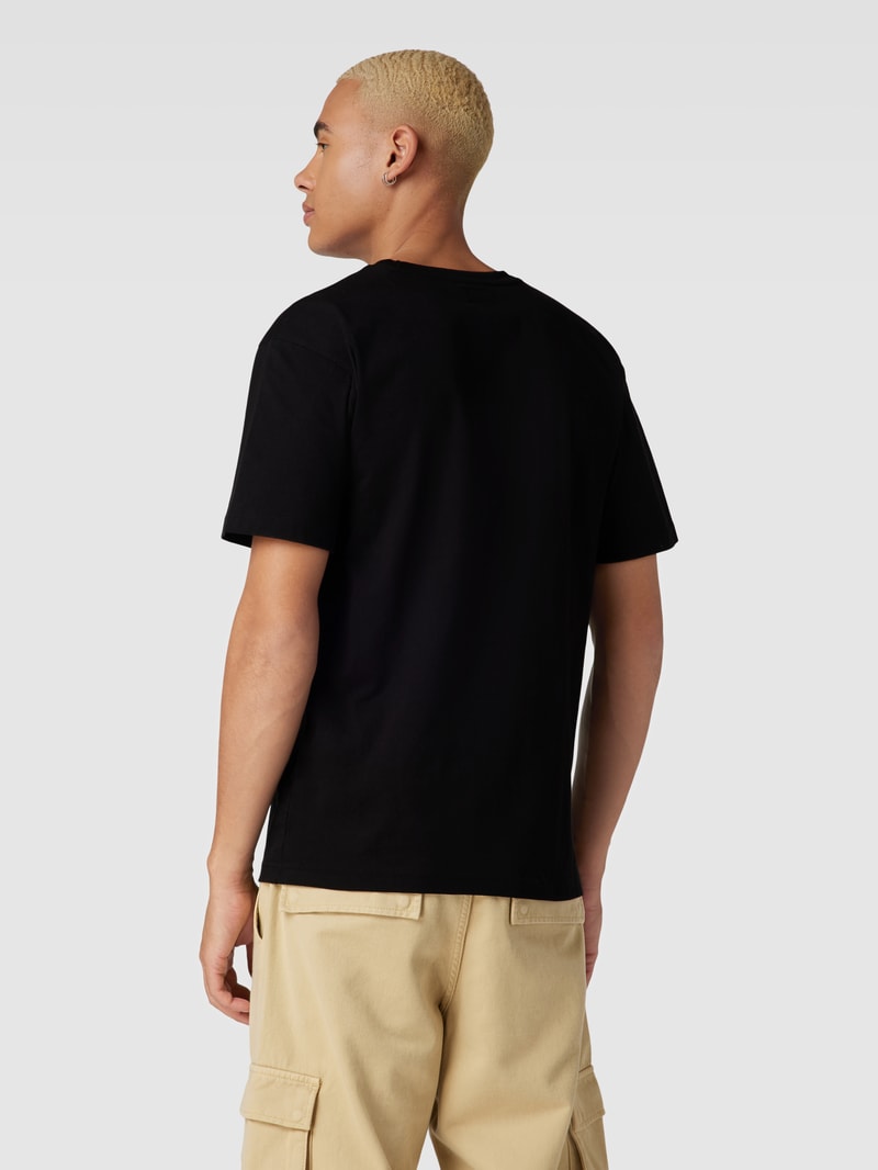 T-Shirt mit Logo-Motiv-Print in schwarz