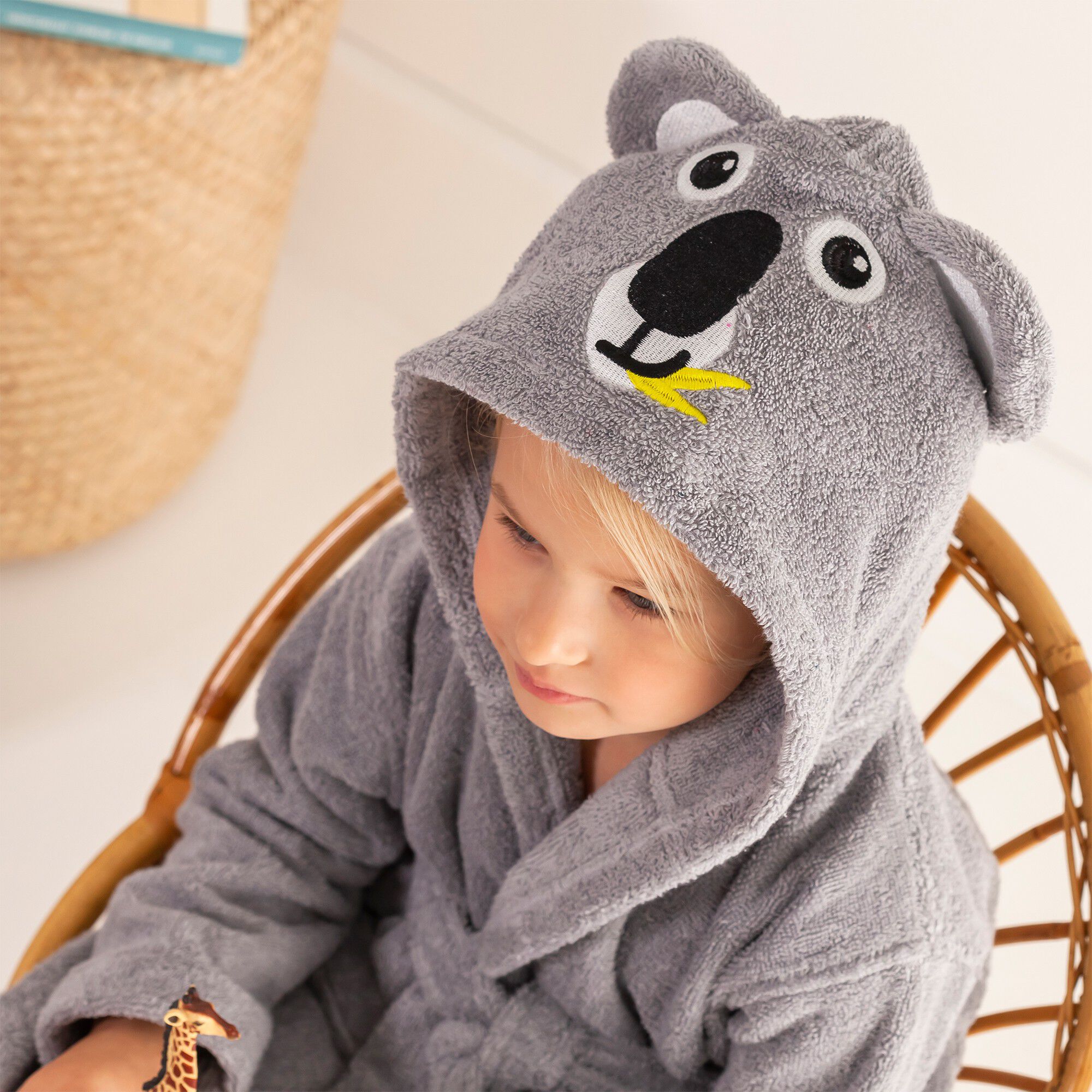 Peignoir de bain enfant koala éponge coton