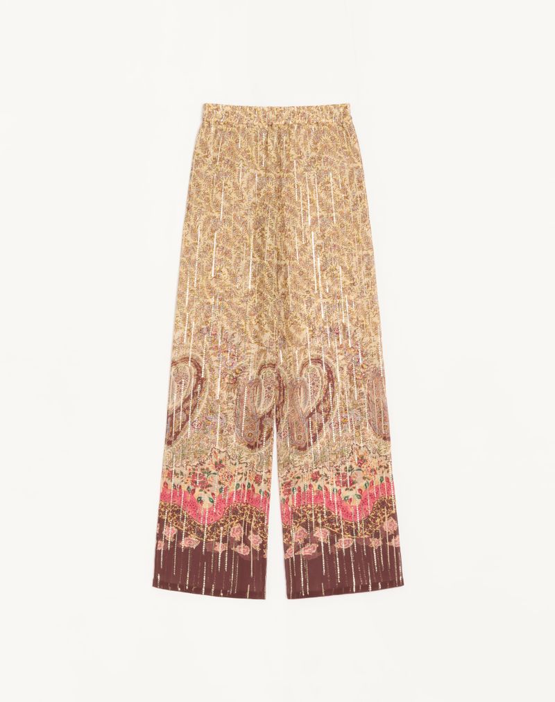 Pekin-bukser med Voyage Imaginaire Paisley-print