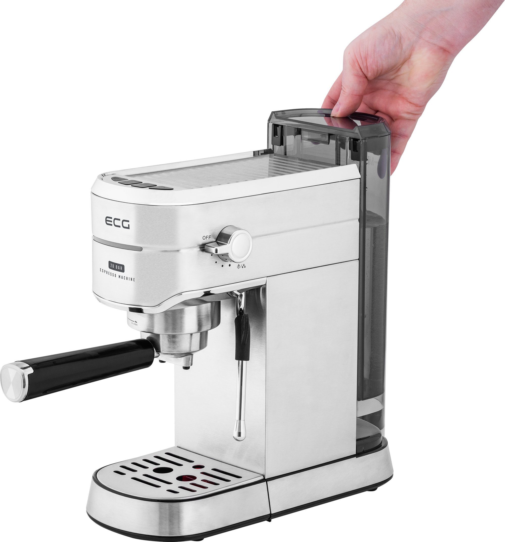 ECG Siebträgermaschine ESP 20501, SLIM-Design