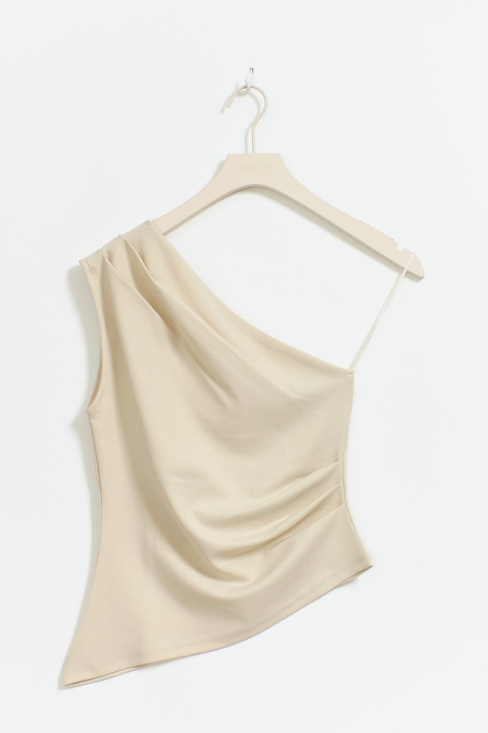 One shoulder drapy top