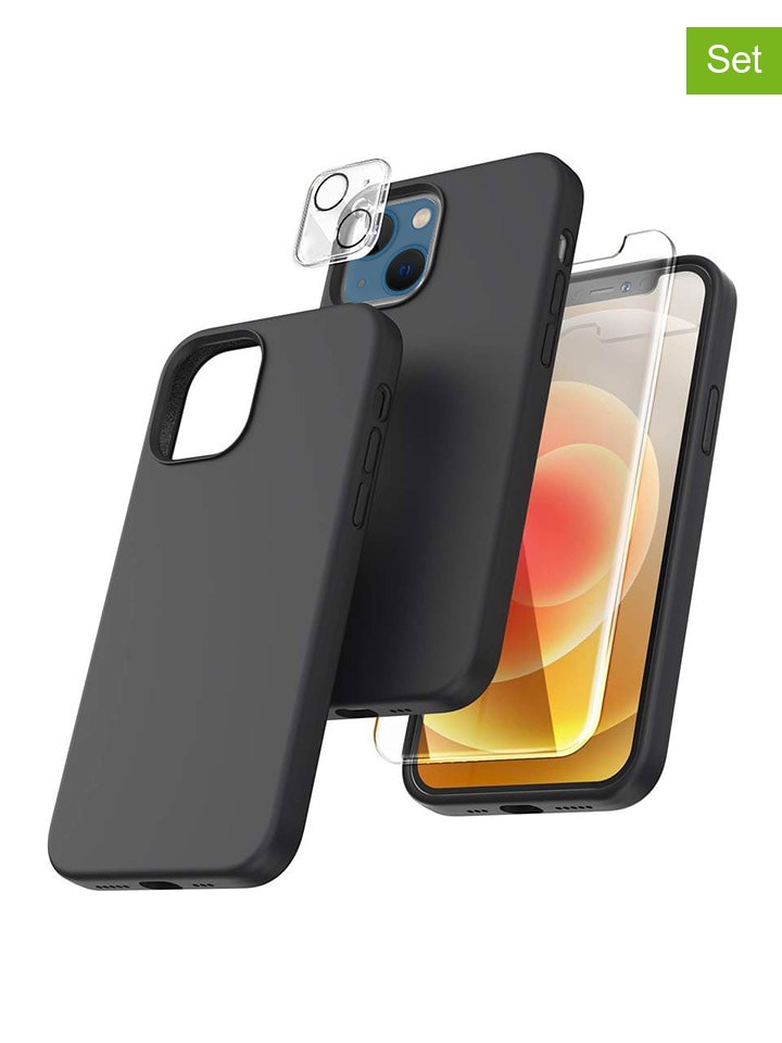 SmartCase 3tlg. Set: Full-Body-Case für iPhone 13 in Schwarz günstig kaufen onesize