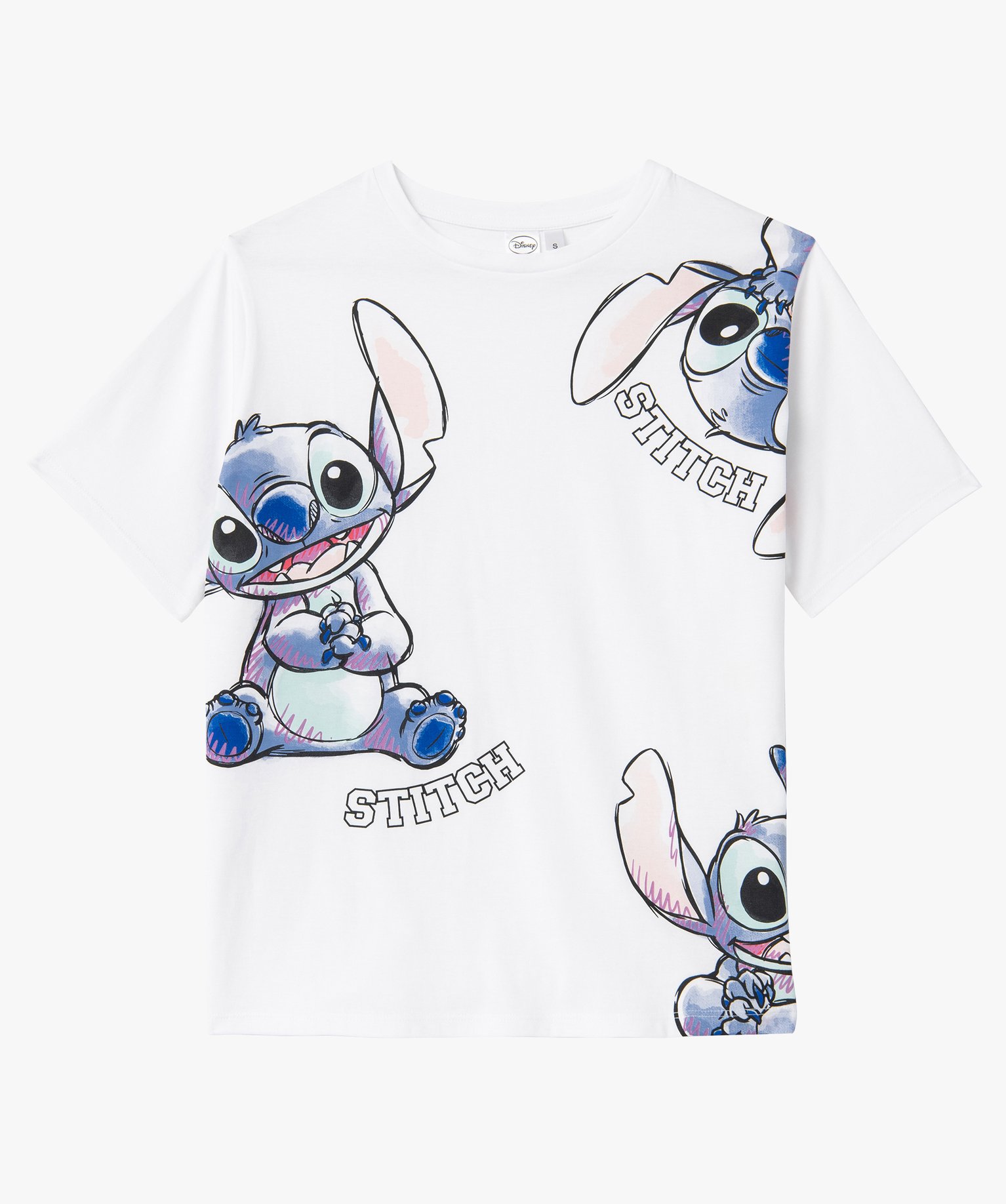 Tee-shirt femme avec motifs Stitch - DS blanc | GEMO