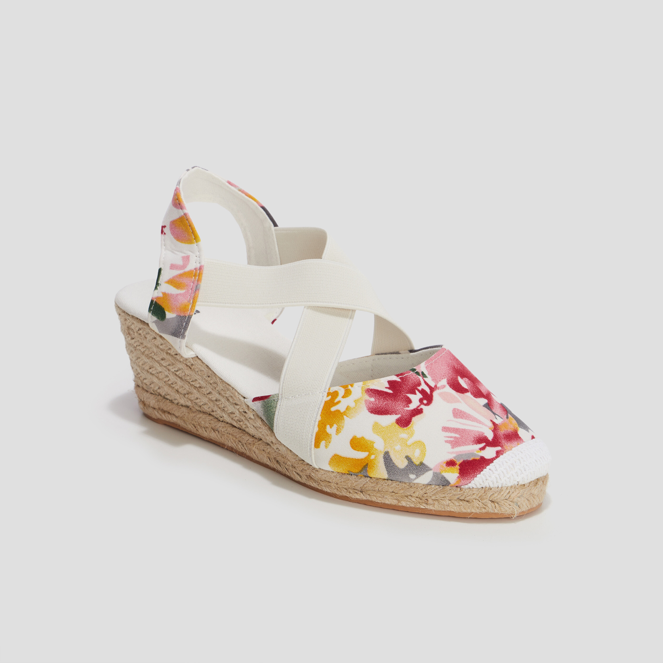 Sandales espadrilles compensées multicolore femme | La Halle