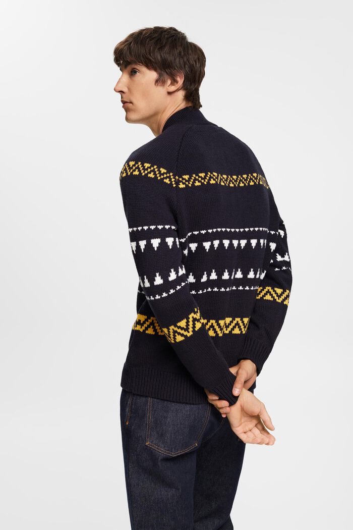 Zipper-Cardigan in Jacquardstrick